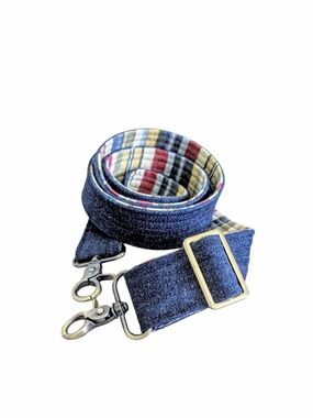 Handmade Adjustable 46" Crossbody Purse Strap, Upcycled Denim